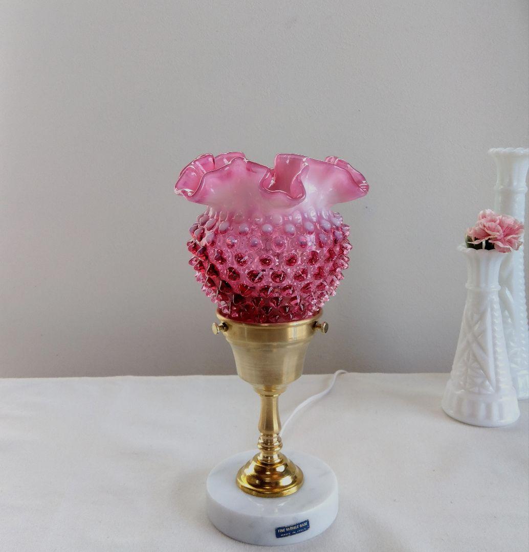 ☆美☆フェントン クランベリーシェード テーブルランプ レア
