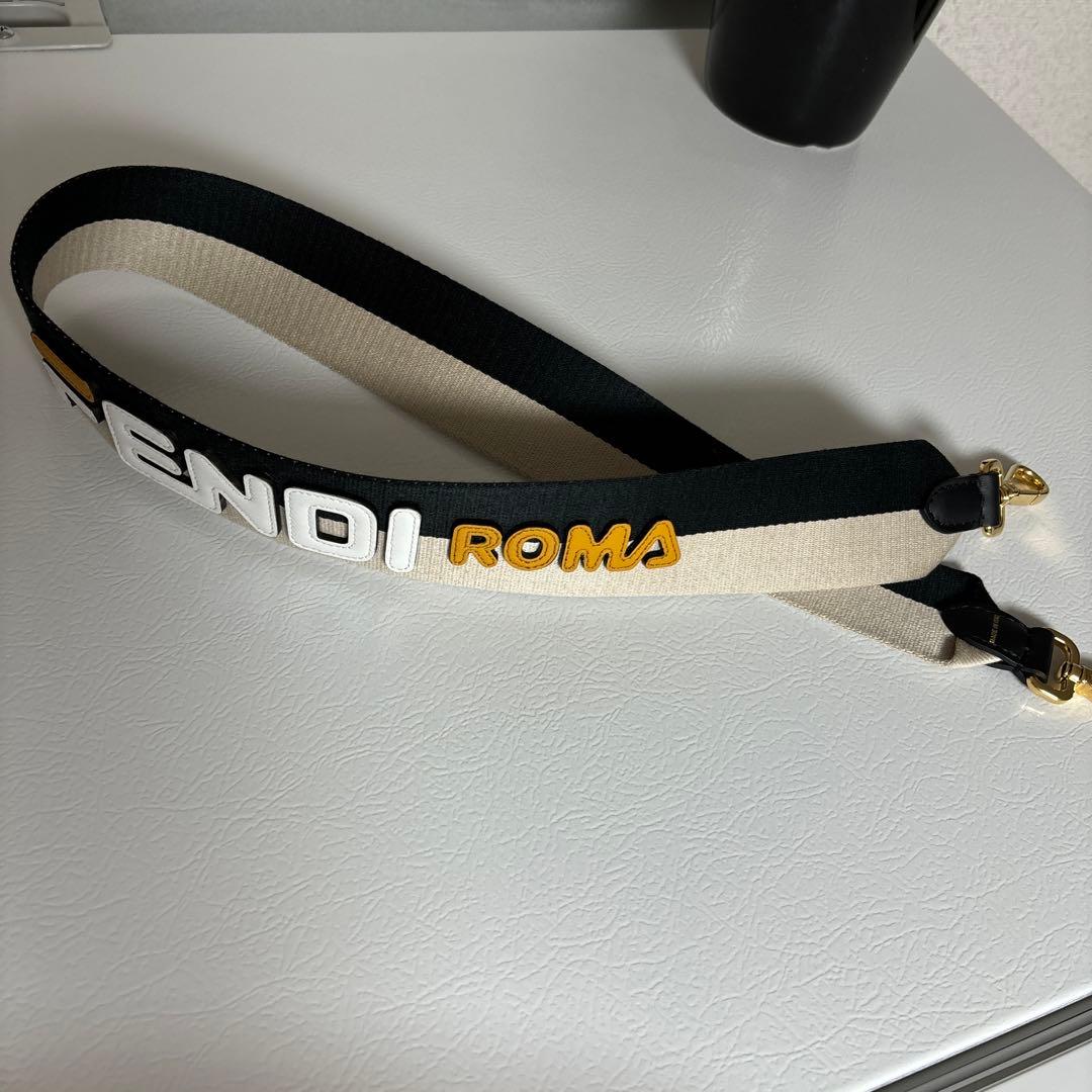 FENDIショルダーストラップキャンパスレザーコラボストラップ
