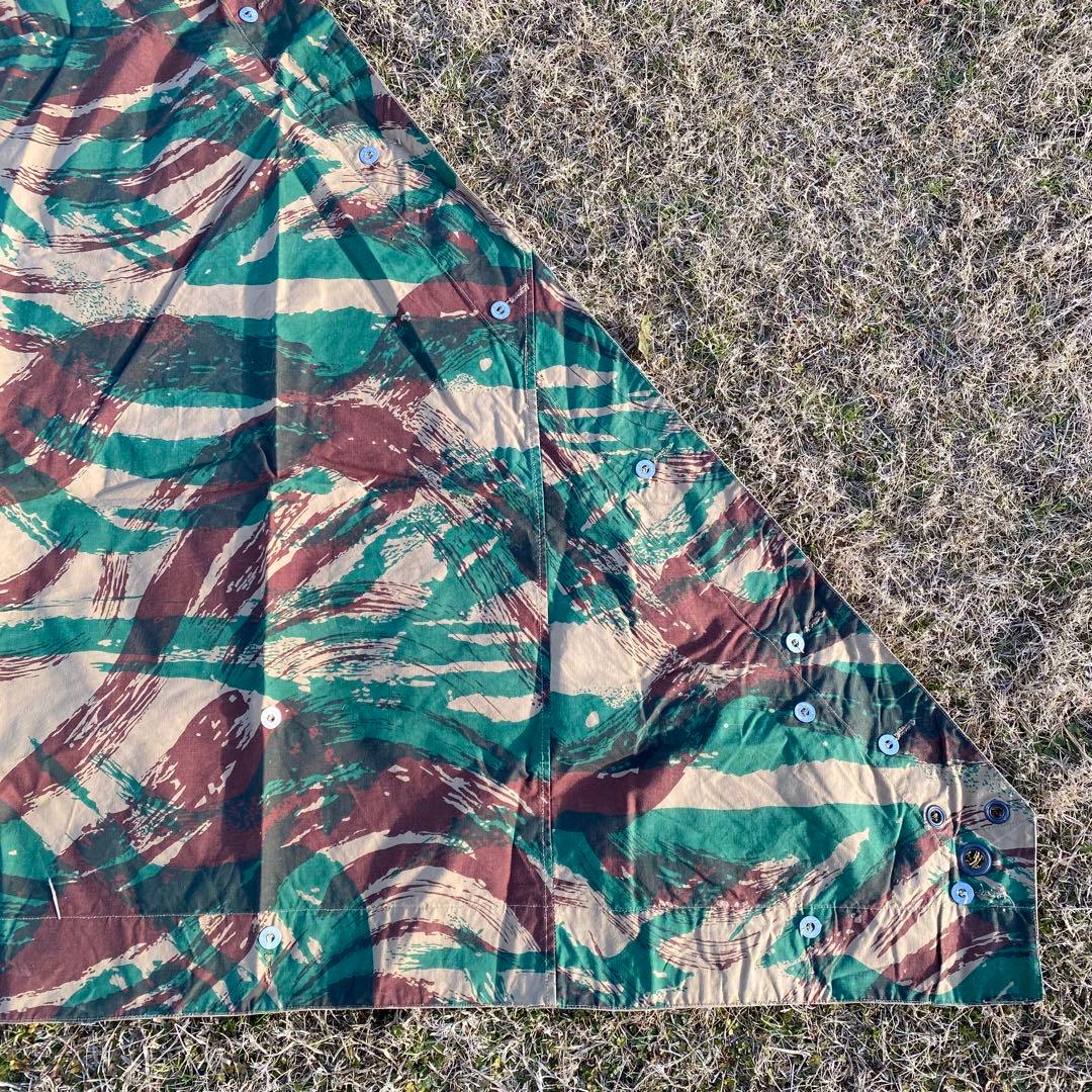 【レア】フランス軍　軍幕　M51　リザードカモ　１枚　ポンチョ　テント