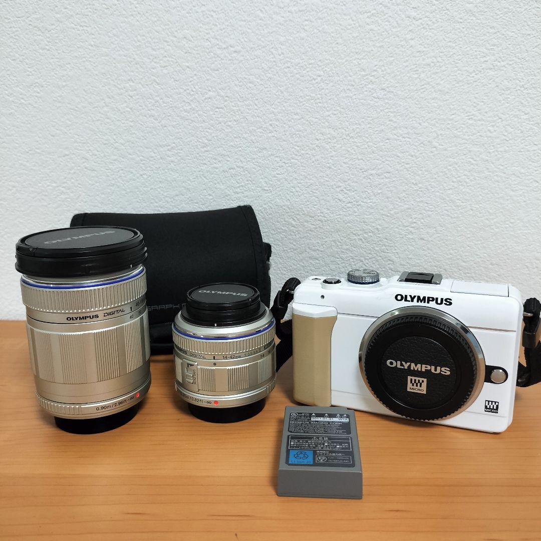 【美品】OLYMPUS PL1s ミラーレスカメラ 　レンズ２本