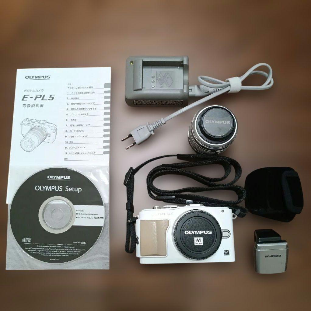 OLYMPUS PEN Lite E-PL5 ミラーレス一眼カメラ ホワイト