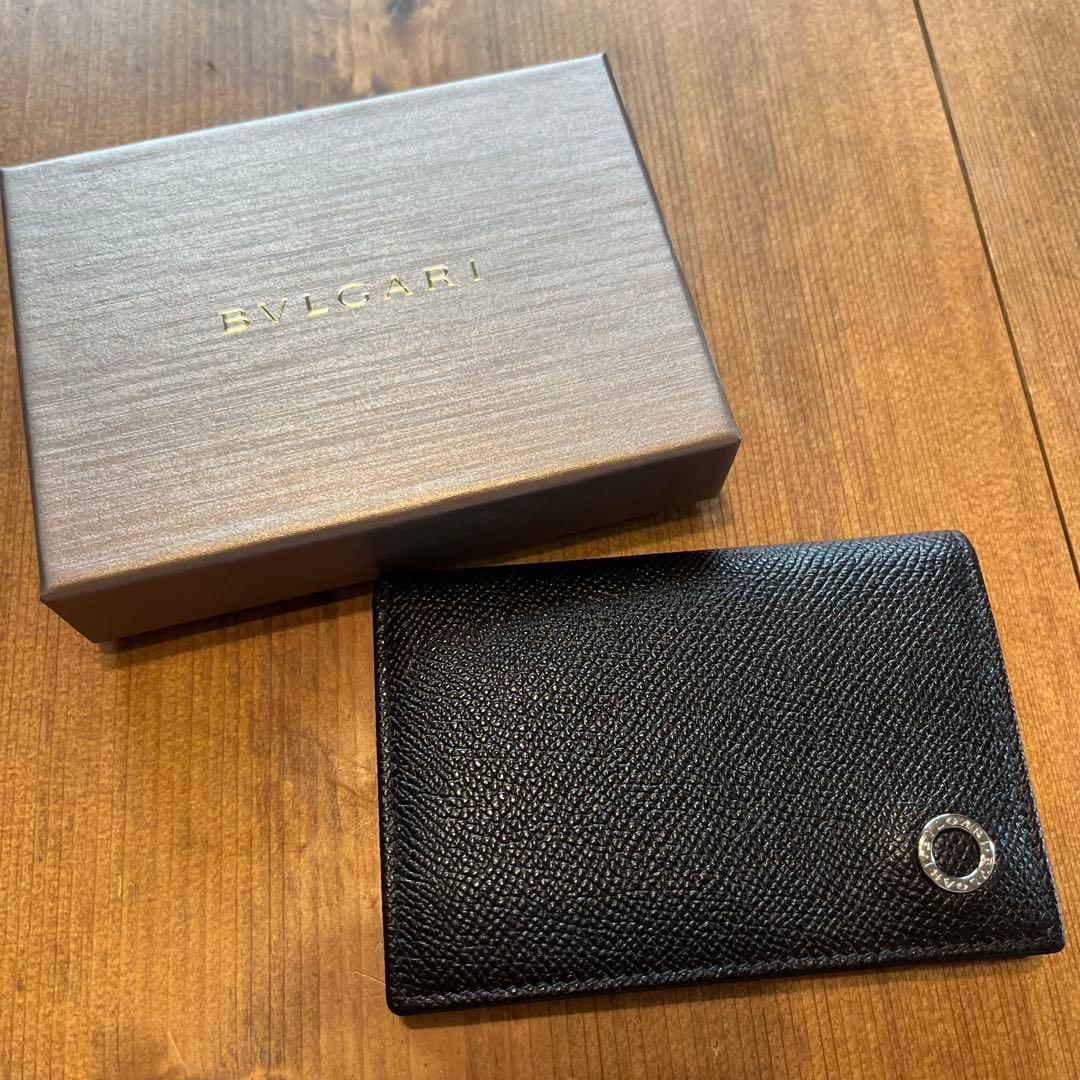 BVLGARI 名刺入れ 黒 レザー