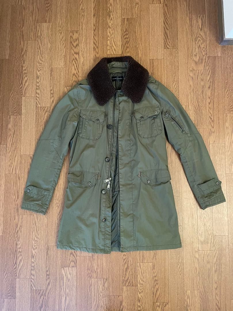 ボア着脱可 定価約11万円 ラルフローレン ブラックレーベル ミリタリーコート