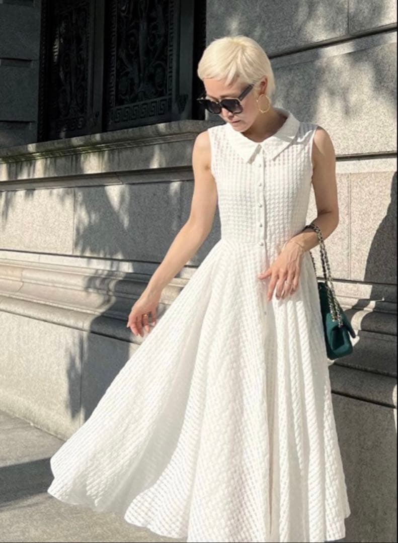 JENNE ジャンヌ シアーチェックシャツワンピース