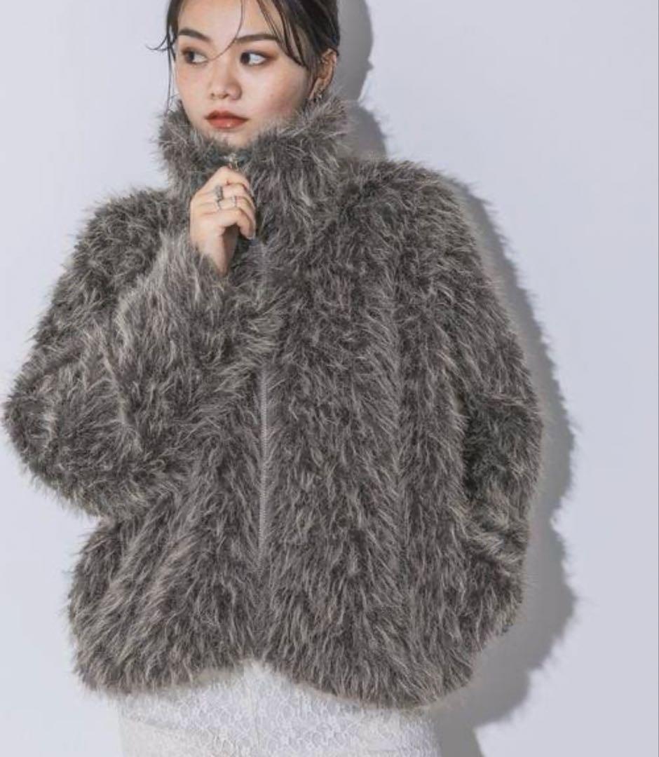 JEANASIS MIXカラーファーブルゾン グレー