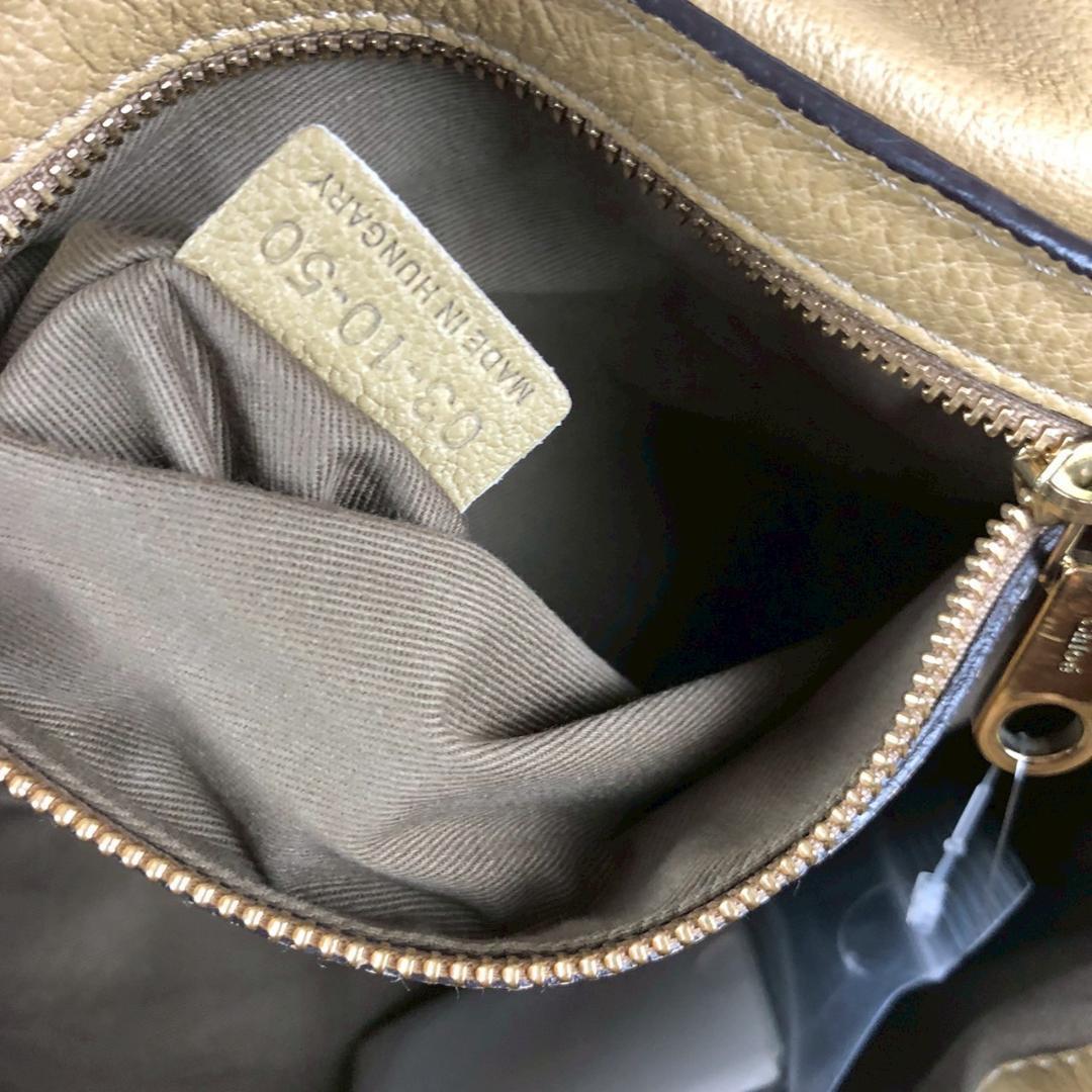Chloé クロエ エルシー 2WAY レザーバッグ ベージュ ゴールド金具