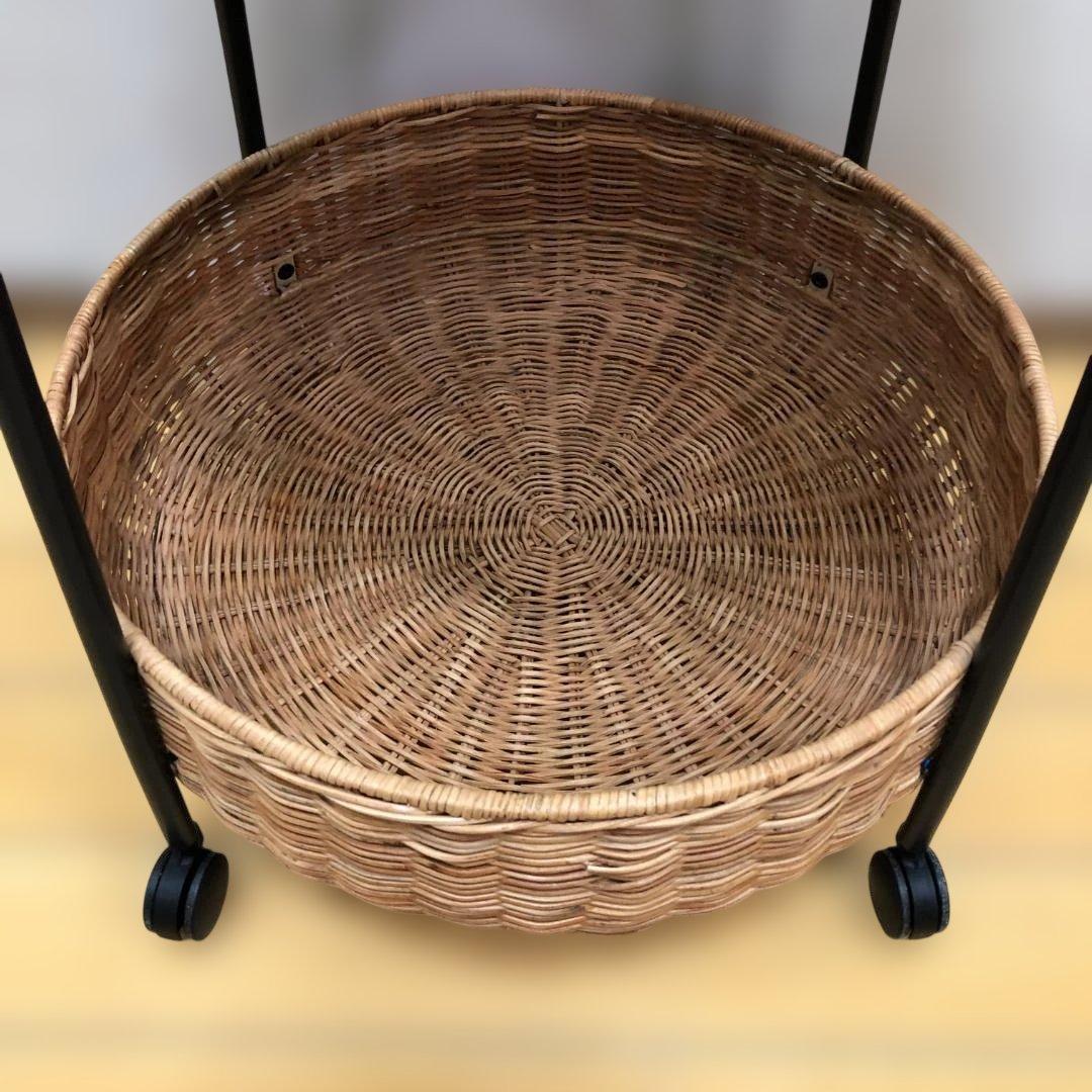 【送料無料】IKEA LUBBAN ルッバン ラタン 2段ワゴン 11907