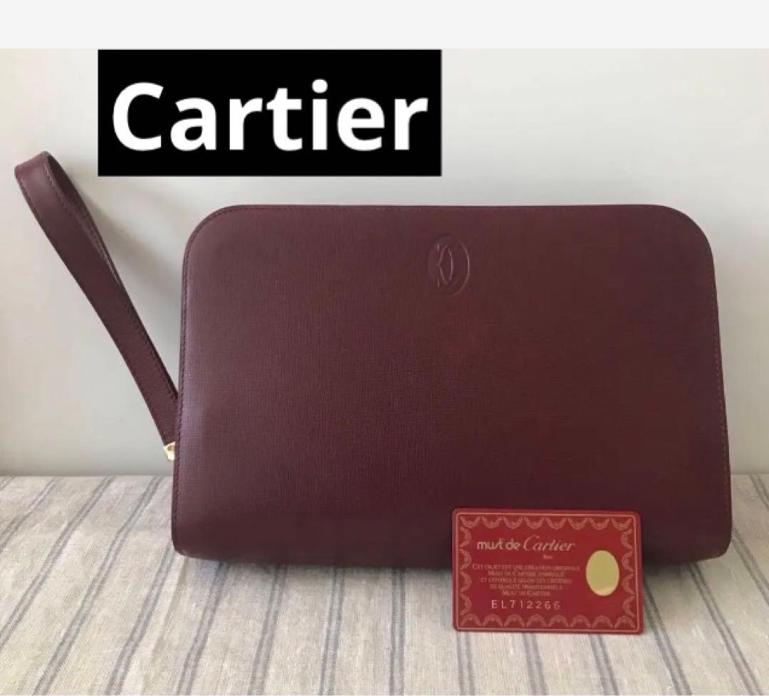【綺麗です☆】カルティエ　マストライン　イタリア製　クラッチバッグ　ユニセックス