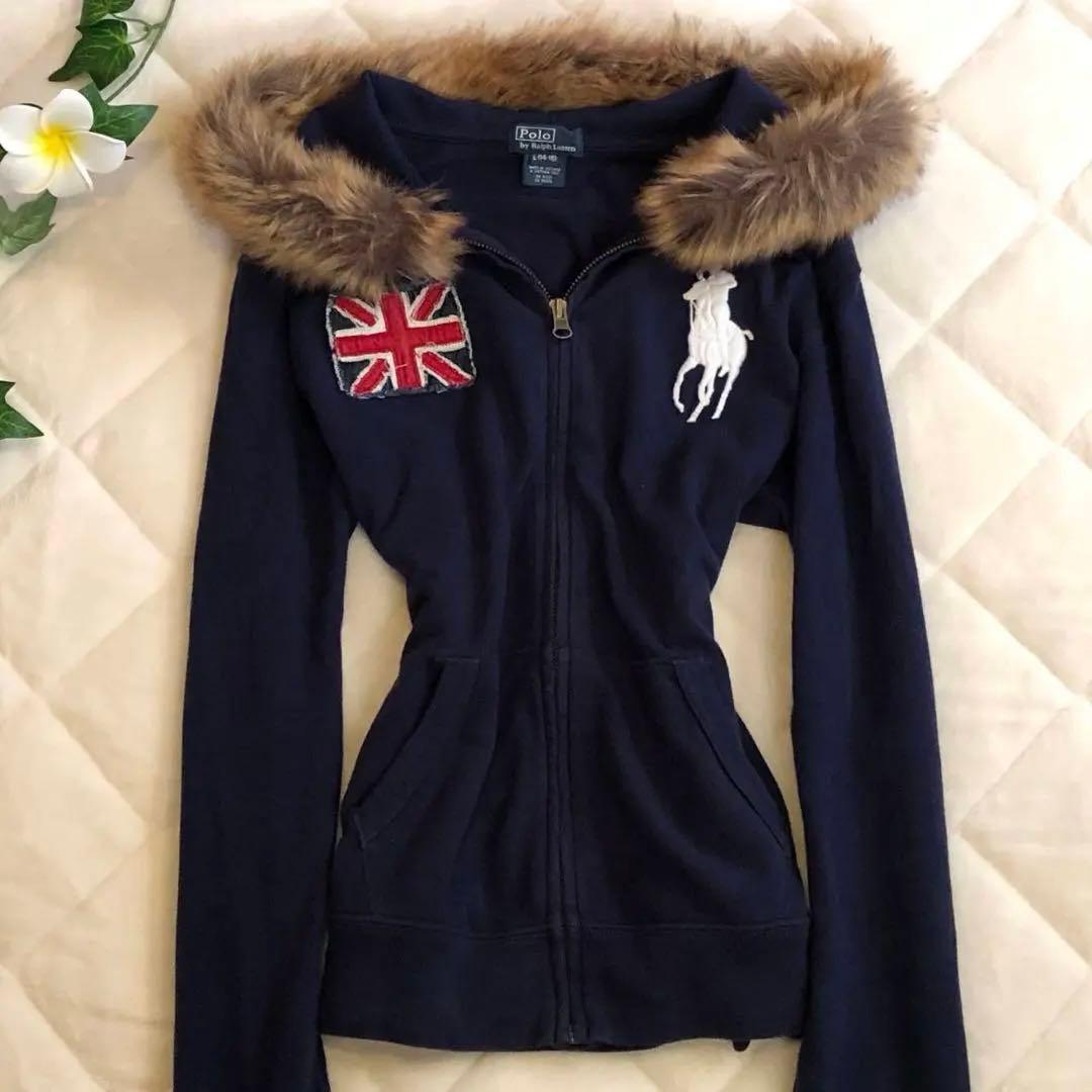 ラルフローレン ビッグポニー ジップパーカー ユニオンジャック リメイク Y2K