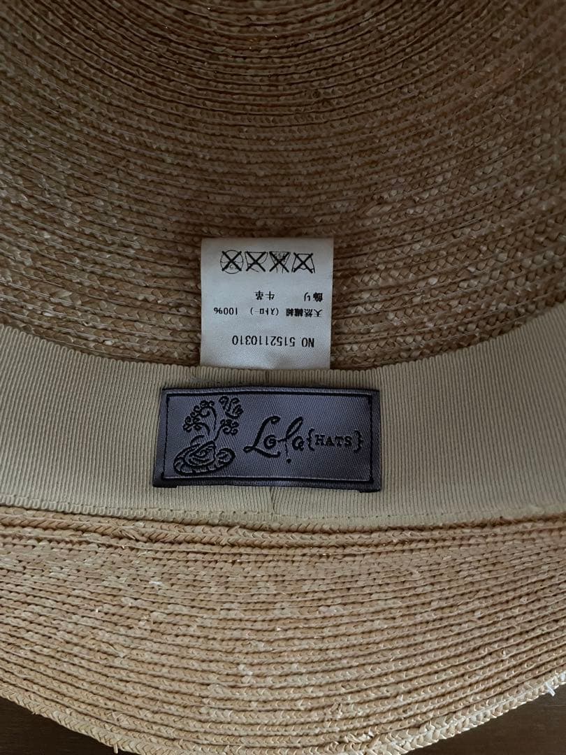 Lola Hats ベージュ ストローハット