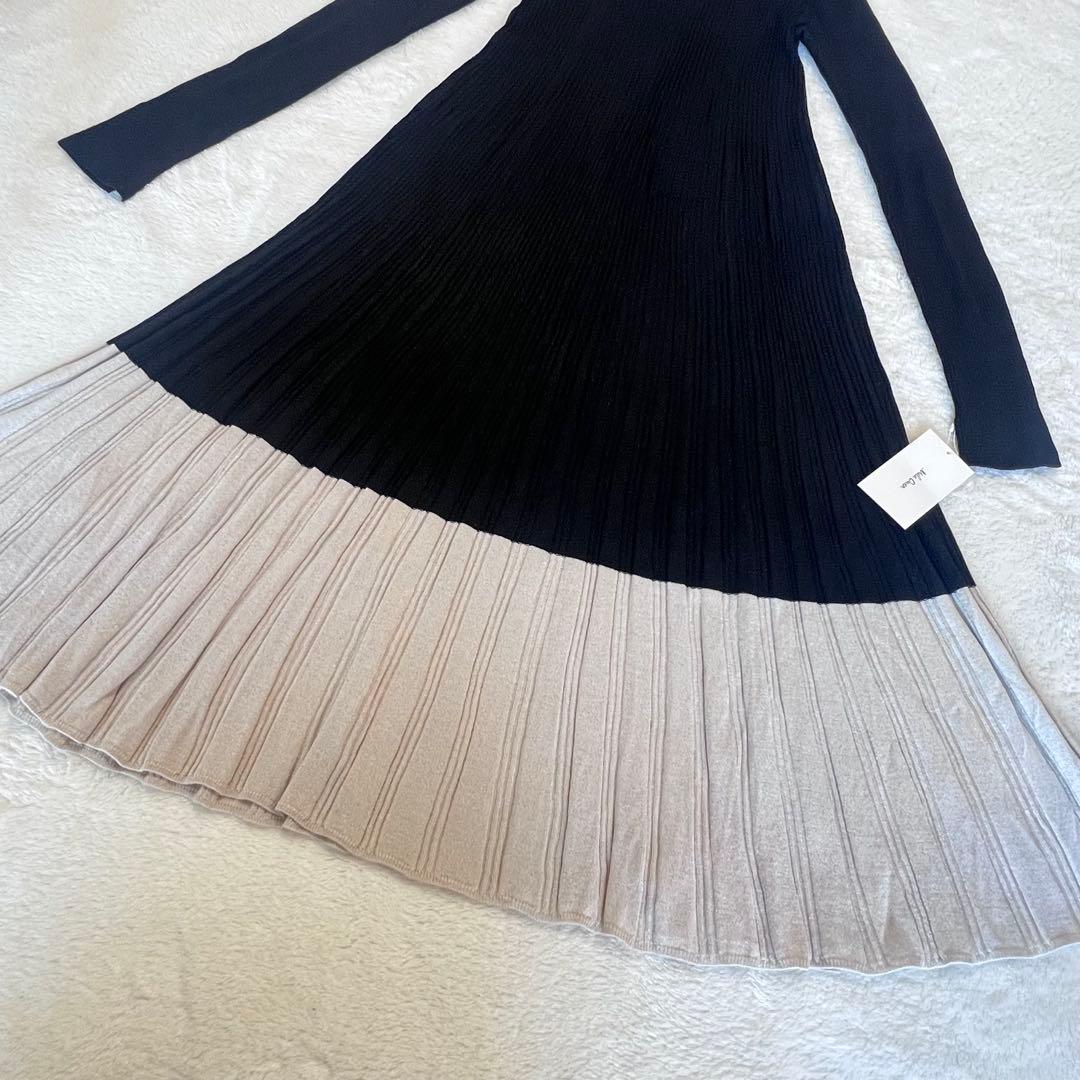 MilaOwen ミラオーウェン タートルネックロングリブニットワンピース