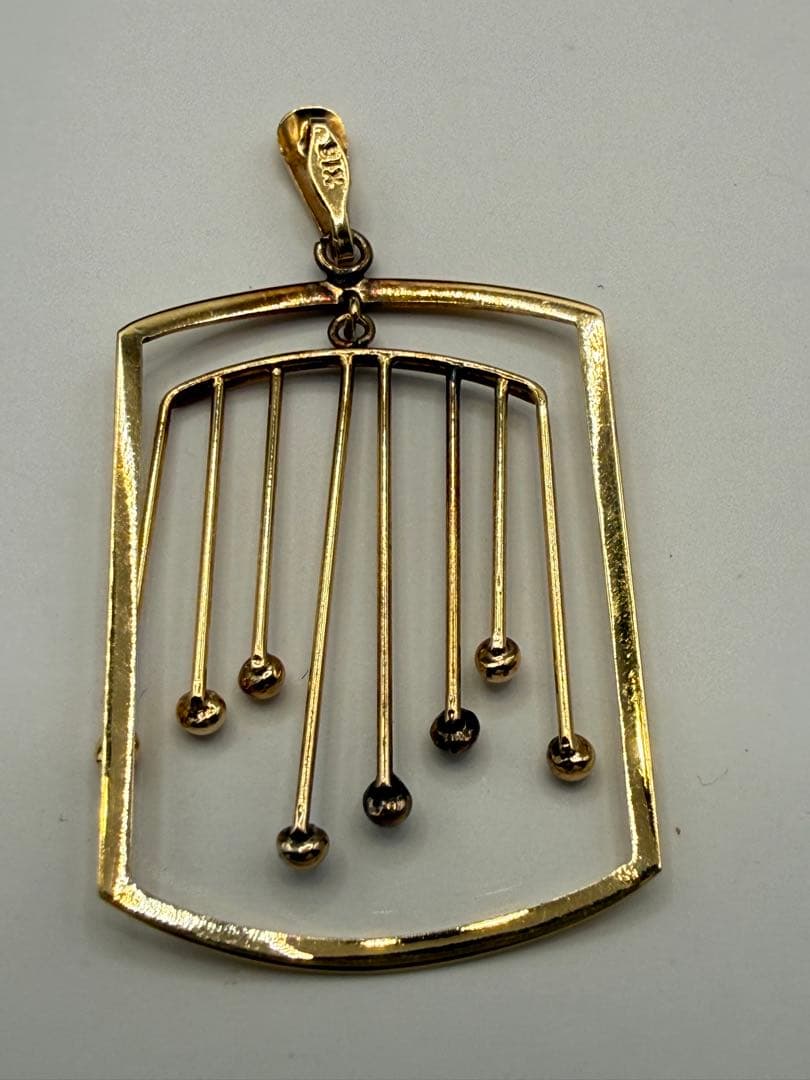 K18 デザイン ペンダントトップ チェーンなし 超音波洗浄器洗浄済み