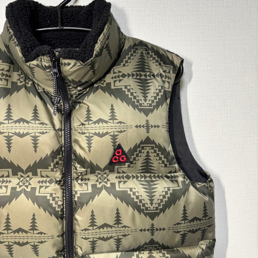 o*u様 NIKE ACG ダウンベスト Sサイズ　カーキ　総柄