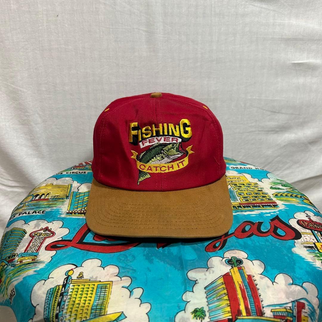 USA製 ビンテージ キャップ fishing 釣り cap レア アニマル