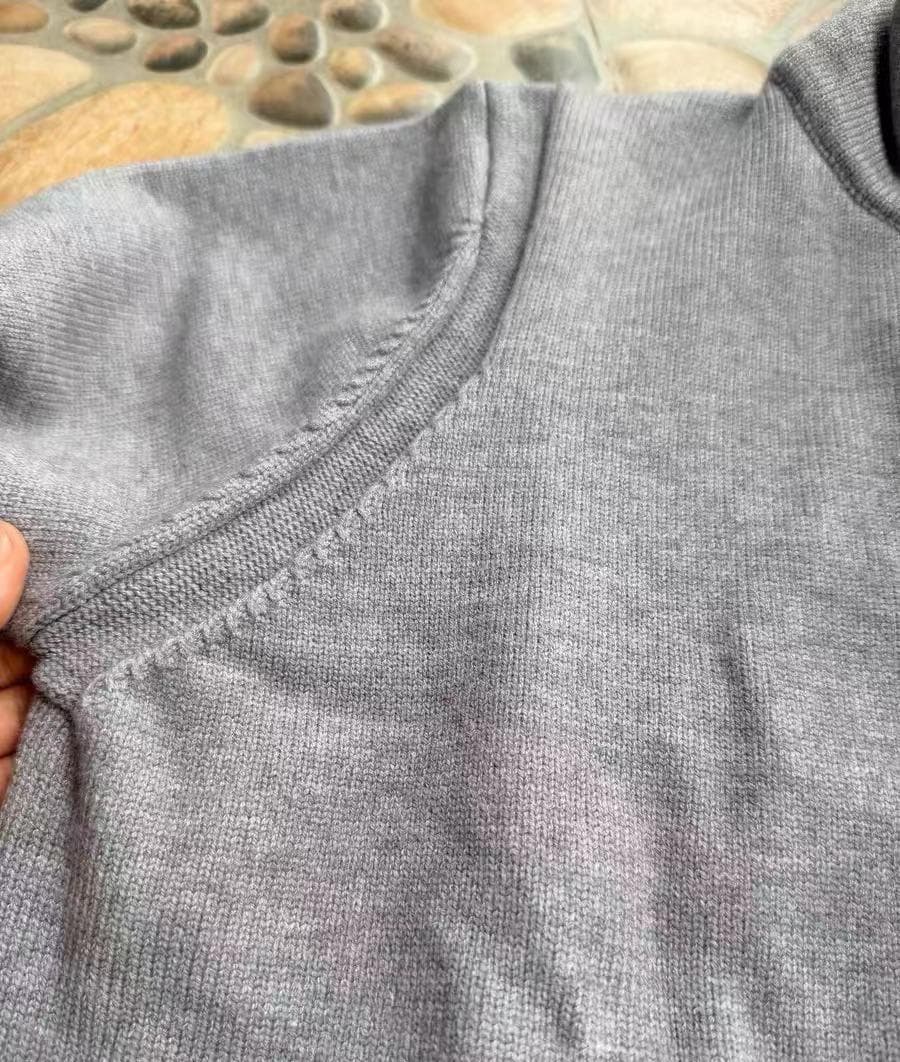 ストーンアイランド　ジップアップニットジャケット　カーディガン グレー