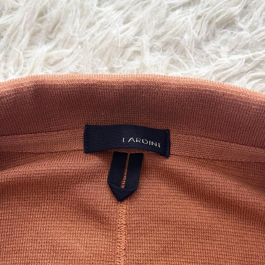 <美品> LARDINI オレンジ コットン ニットジャケット サイズXL