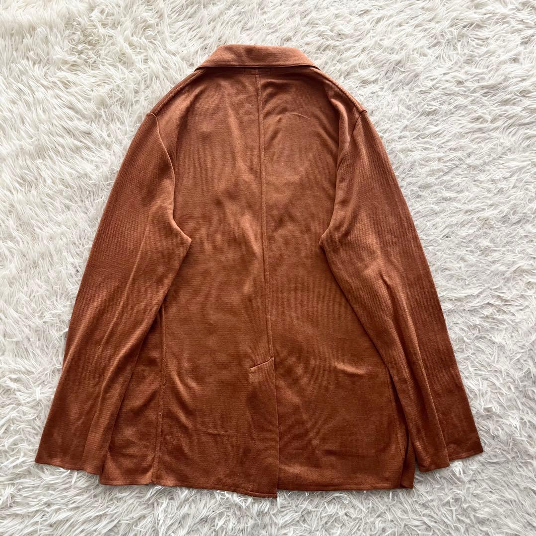 <美品> LARDINI オレンジ コットン ニットジャケット サイズXL