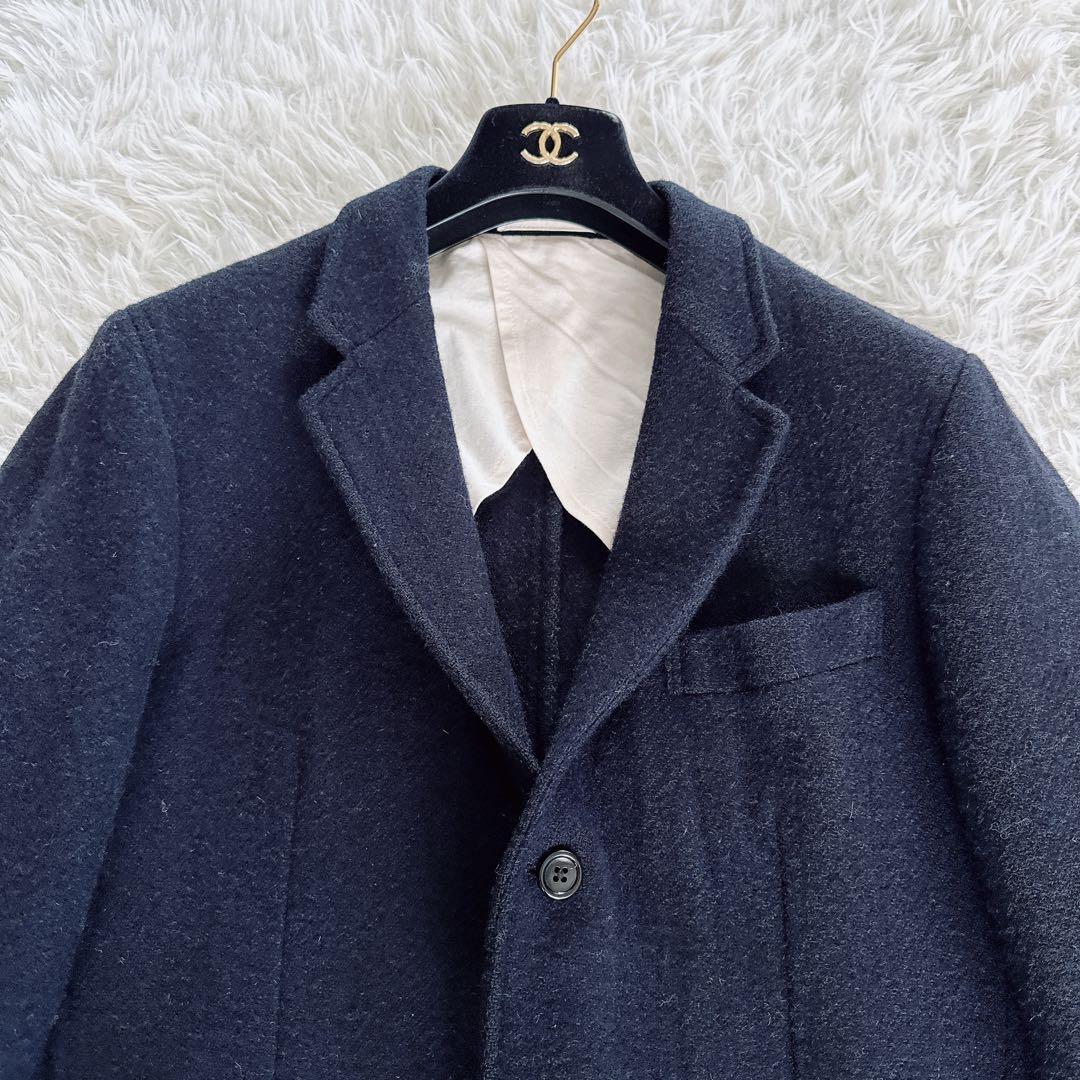 【BEAMS LIGHTS】ハリスツイード ジャケット ネイビー L 段返り