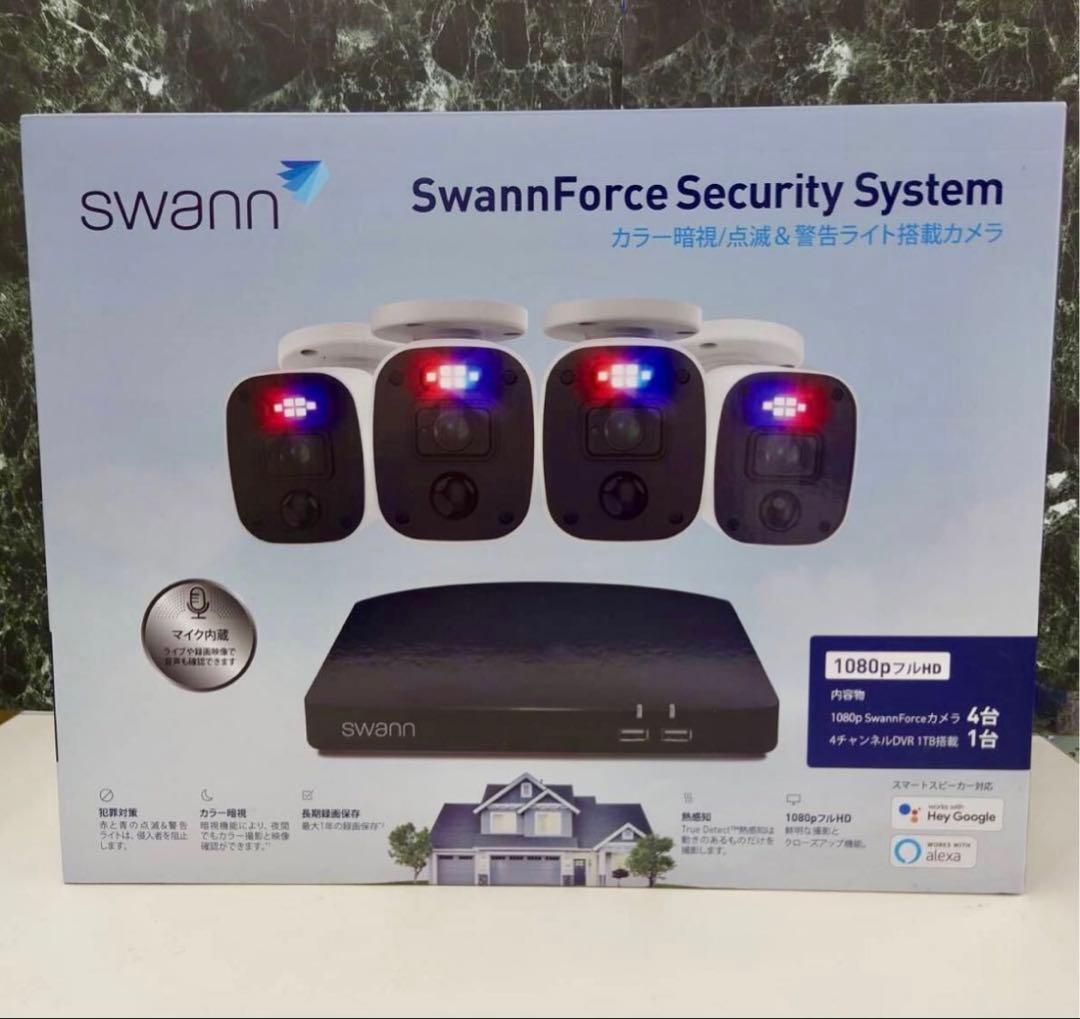 Swann 4CH DVRシステム 1TB 防犯カメラ SWDVK-446804