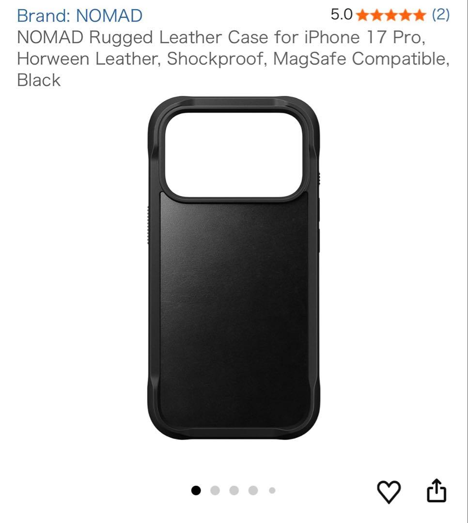 iPhoneアクセサリー NOMAD Rugged Leather Case iPhone 17 Pro