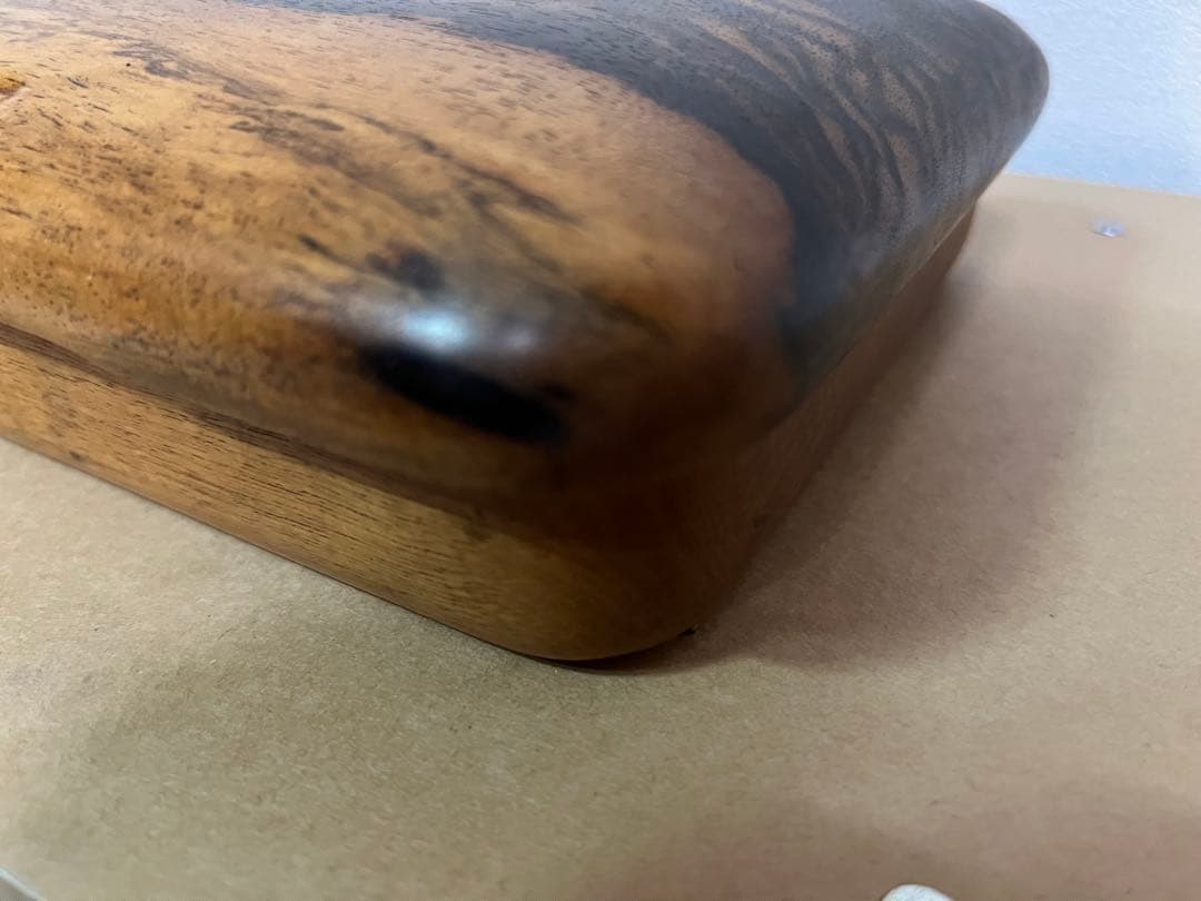 【希少・美品】黒柿 硯箱 書道具 平成元年購入品 木目美麗 共箱なし