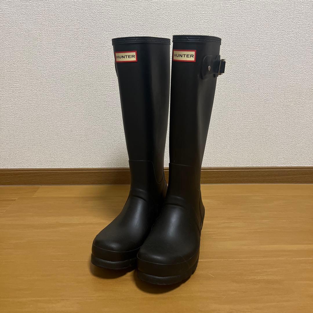HUNTER メンズ　オリジナル　トールレインブーツ　ブラック