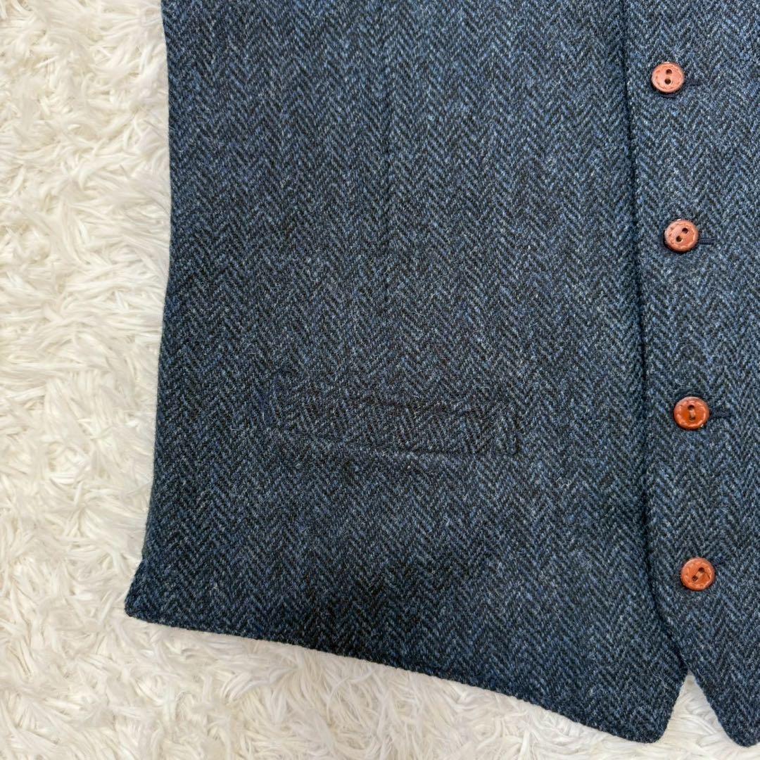 極美品/XL✨ザダファーオブセントジョージ×ハリスツイード ベスト ヘリンボーン