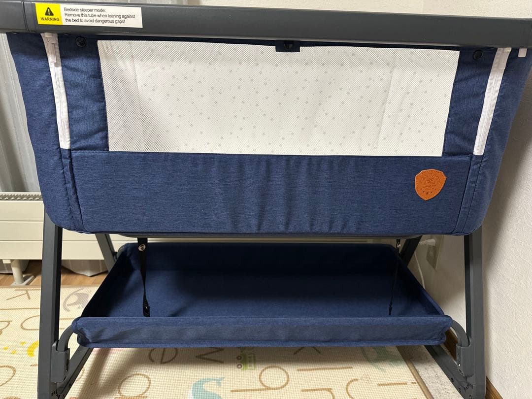 HZDMJ ベビーベッド ネイビー　美品