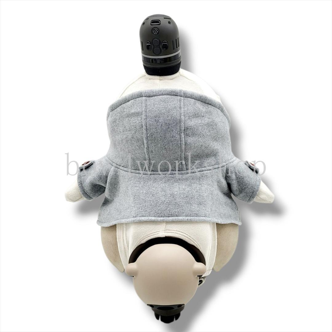 ラボット LOVOT ラボットの服ハンドメイド　ダッフルコート杢グレー