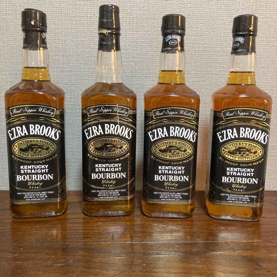 エズラ ブルックス ブラック 750ml 45% 4本