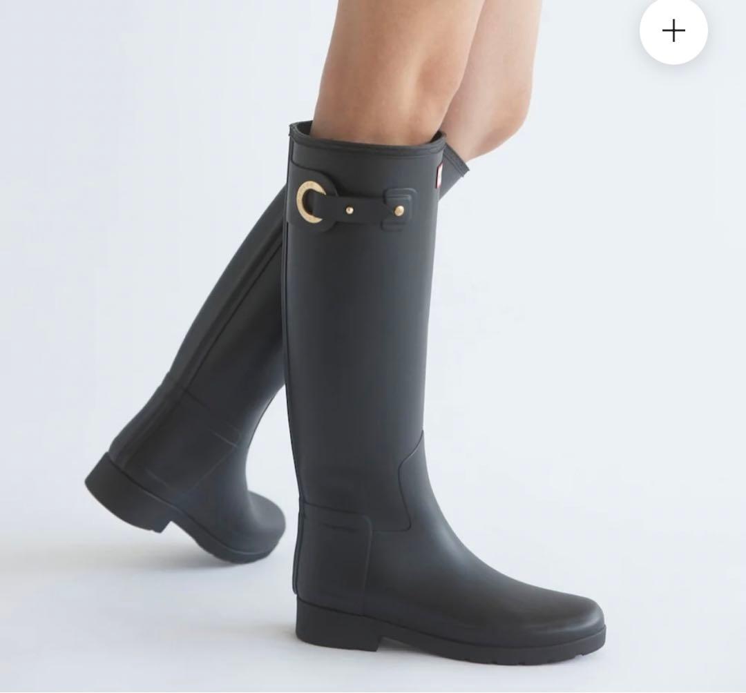 HUNTER × SEAROOMLYNN コラボ レインブーツ ブラック