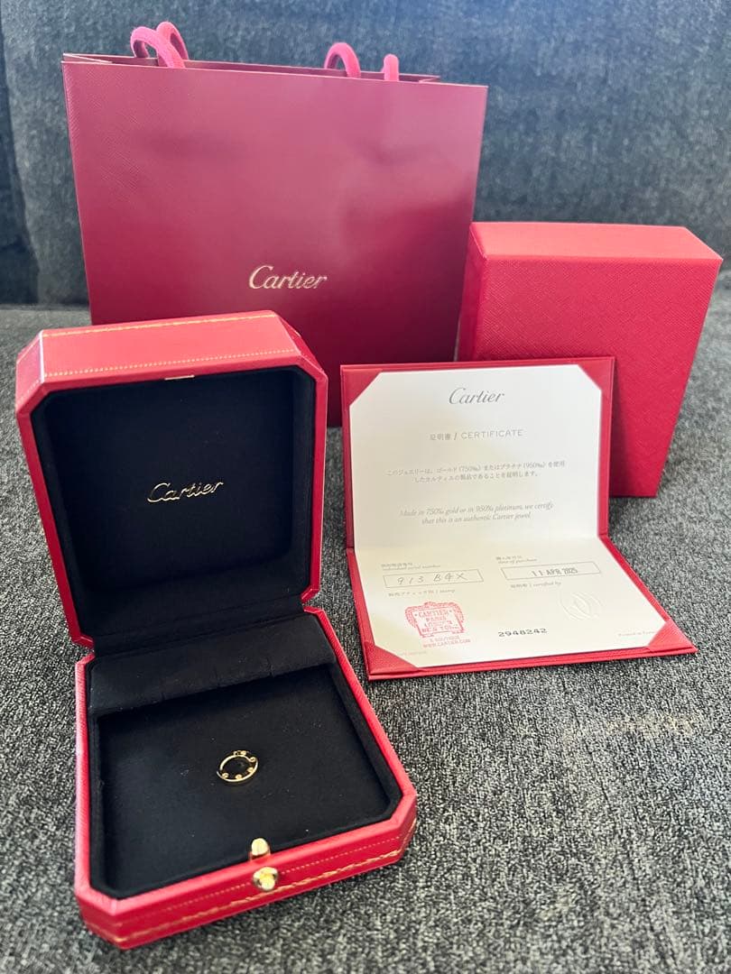 LOVE SINGLE HOOP EARRING イエローゴールドカルティエ