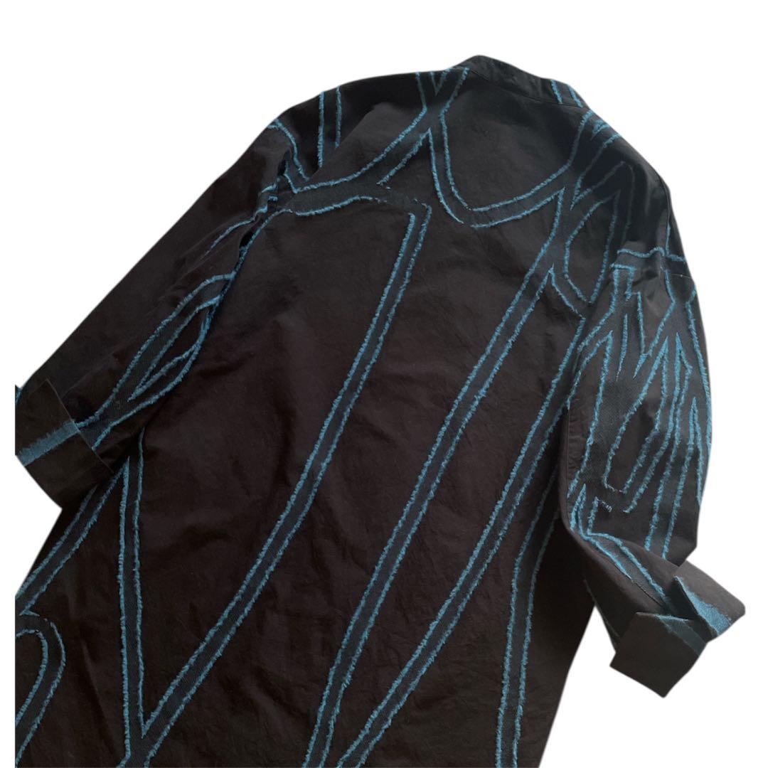 はしもとなおこ HASHIMOTO NAOKO バンドカラー シャツワンピース