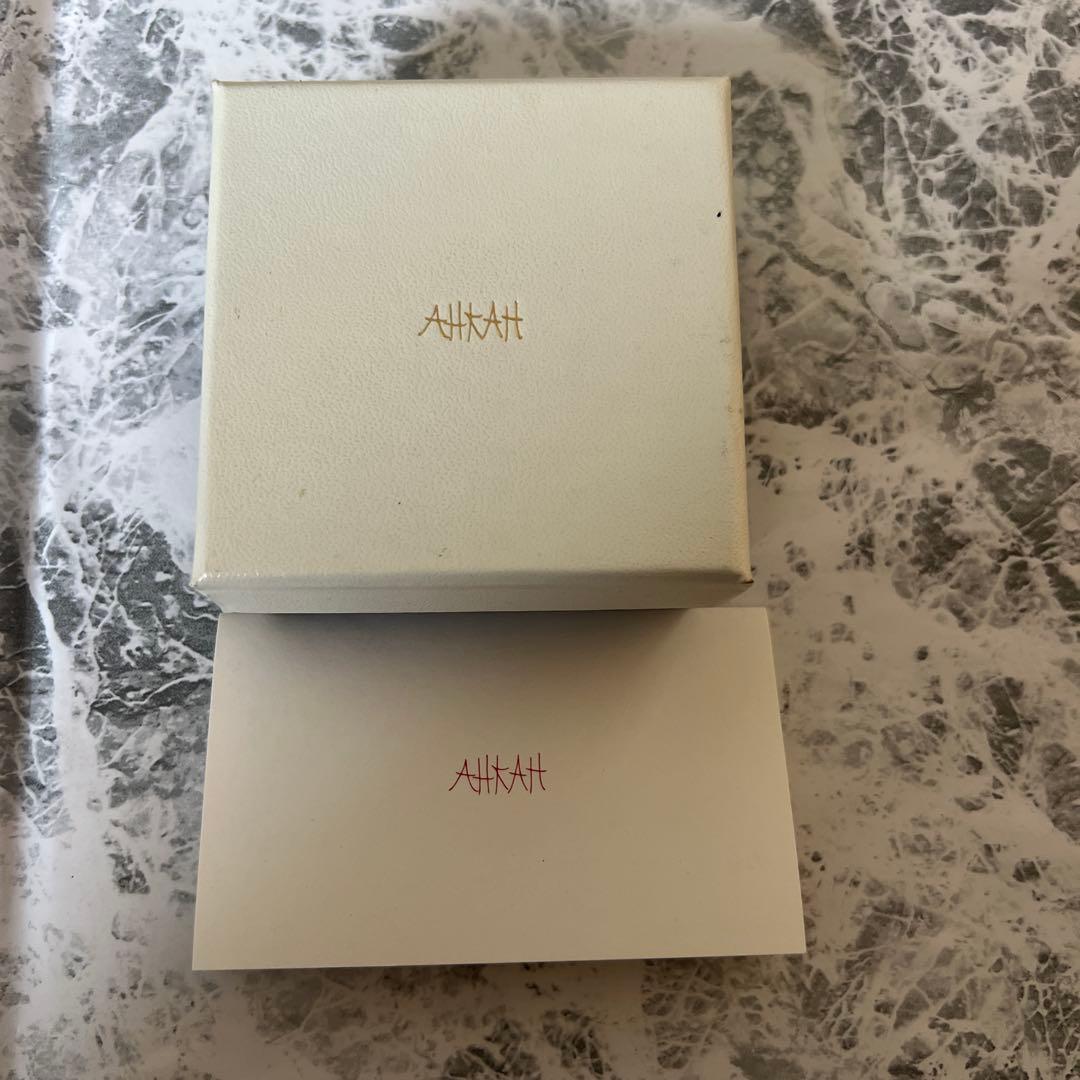 【美品】AHKAH ハートパヴェ アンクレット イエローゴールドアーカー