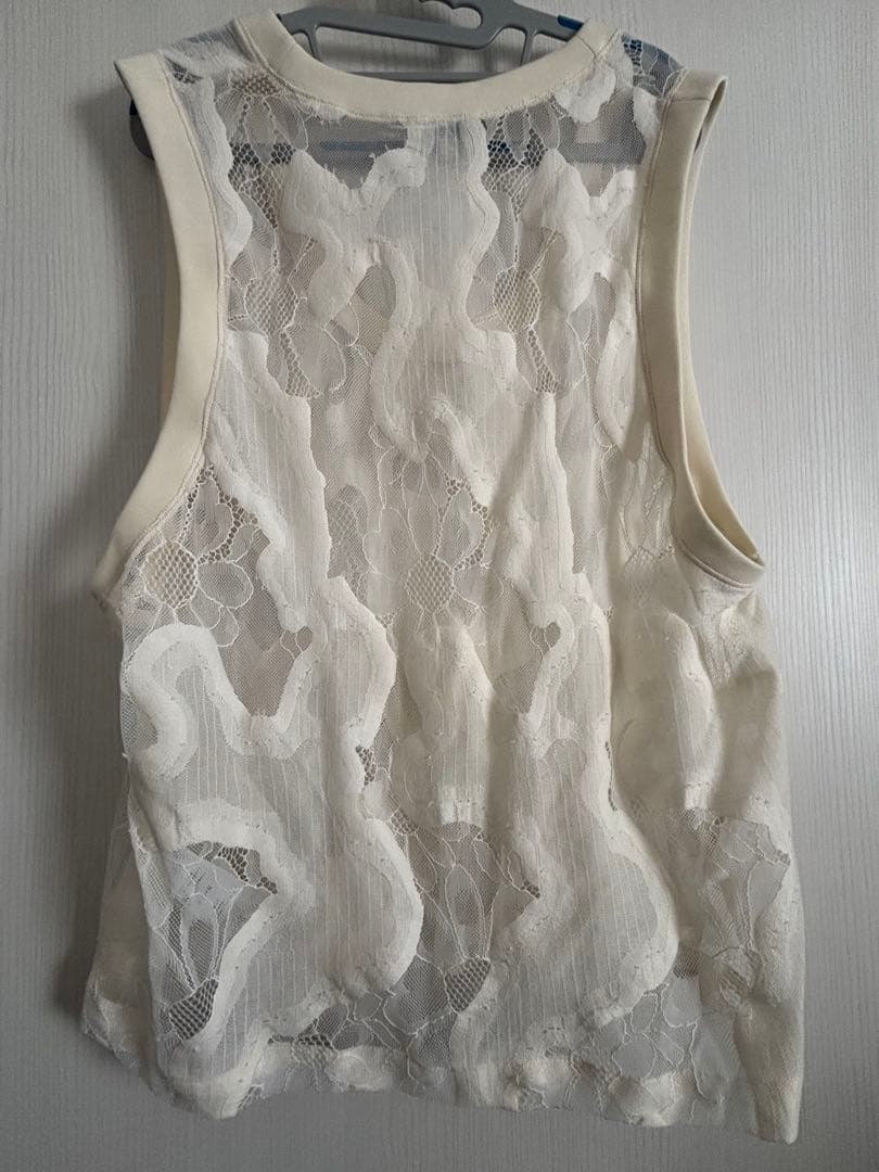 FRAMeWORK ESTHE OVERSIZED SHEER LACE ベスト