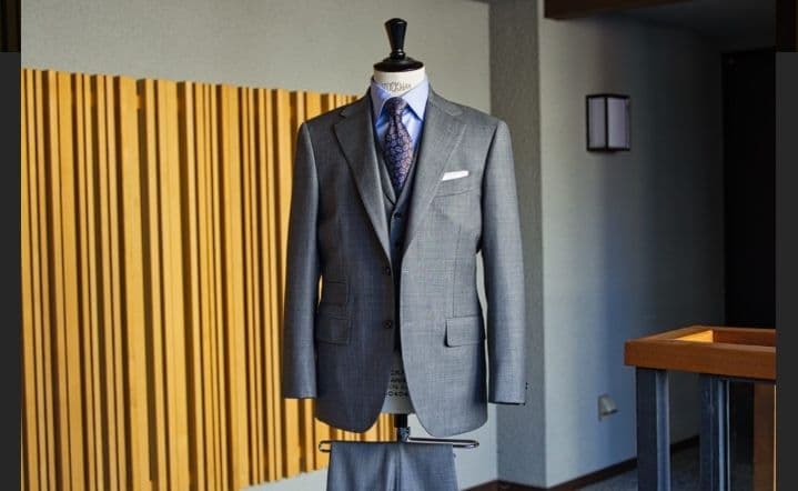 EDIFICE スーツ CANONICOシャークスキン セットアップ 48