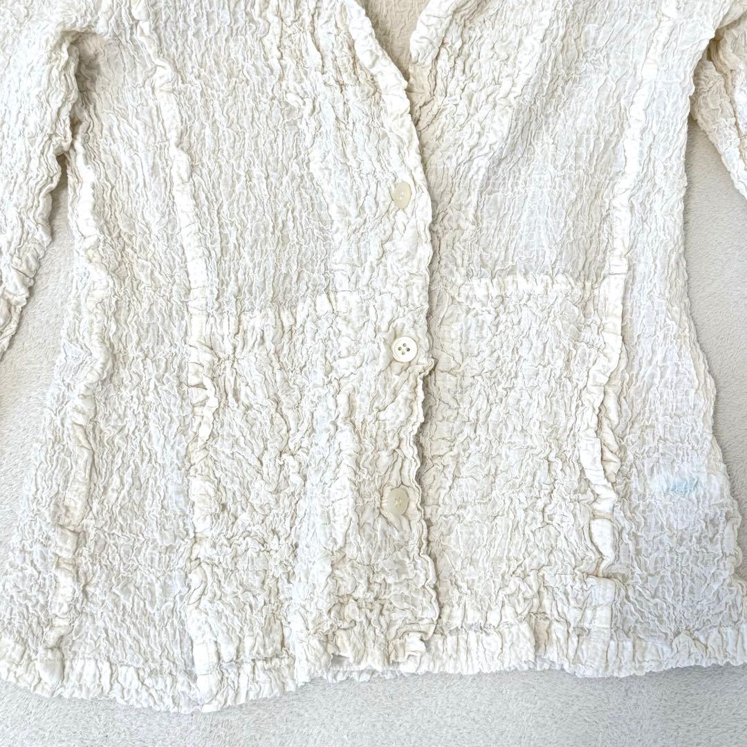 極美品✨ISSEY MIYAKE me カリフラワー　ジャケット　ホワイト