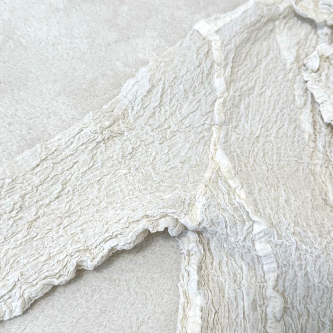 極美品✨ISSEY MIYAKE me カリフラワー　ジャケット　ホワイト