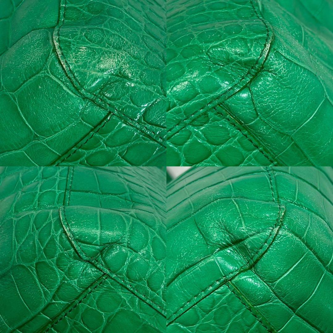 【極美品】フルラ 2way ハンドバッグ クロコ型押し レザー 斜め掛け A4可