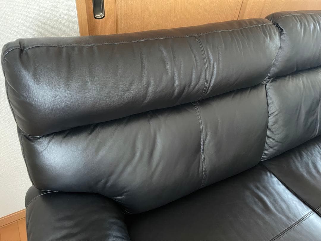 【ぬ様の専用】ニトリ 黒 3人掛けソファ ルーチェ 商品コード：1145086