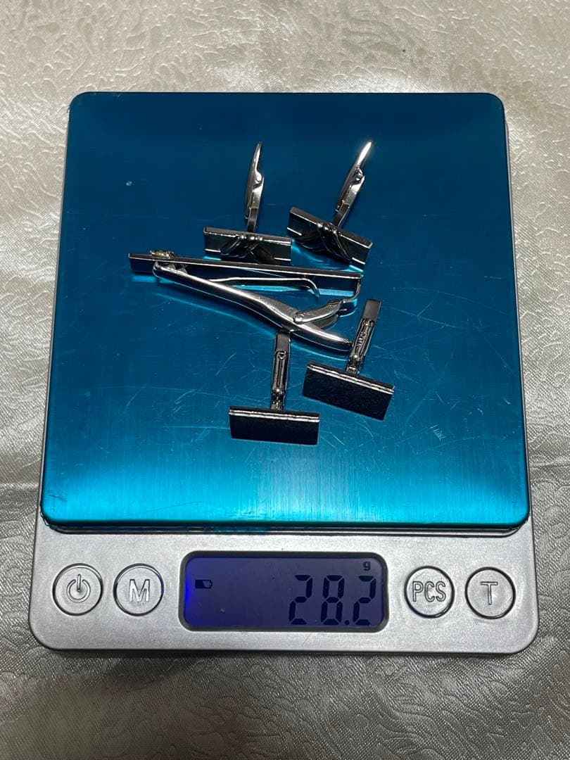 YSL イヴサンローラン SILVER925 28gカフス＆タイピン ／銀製