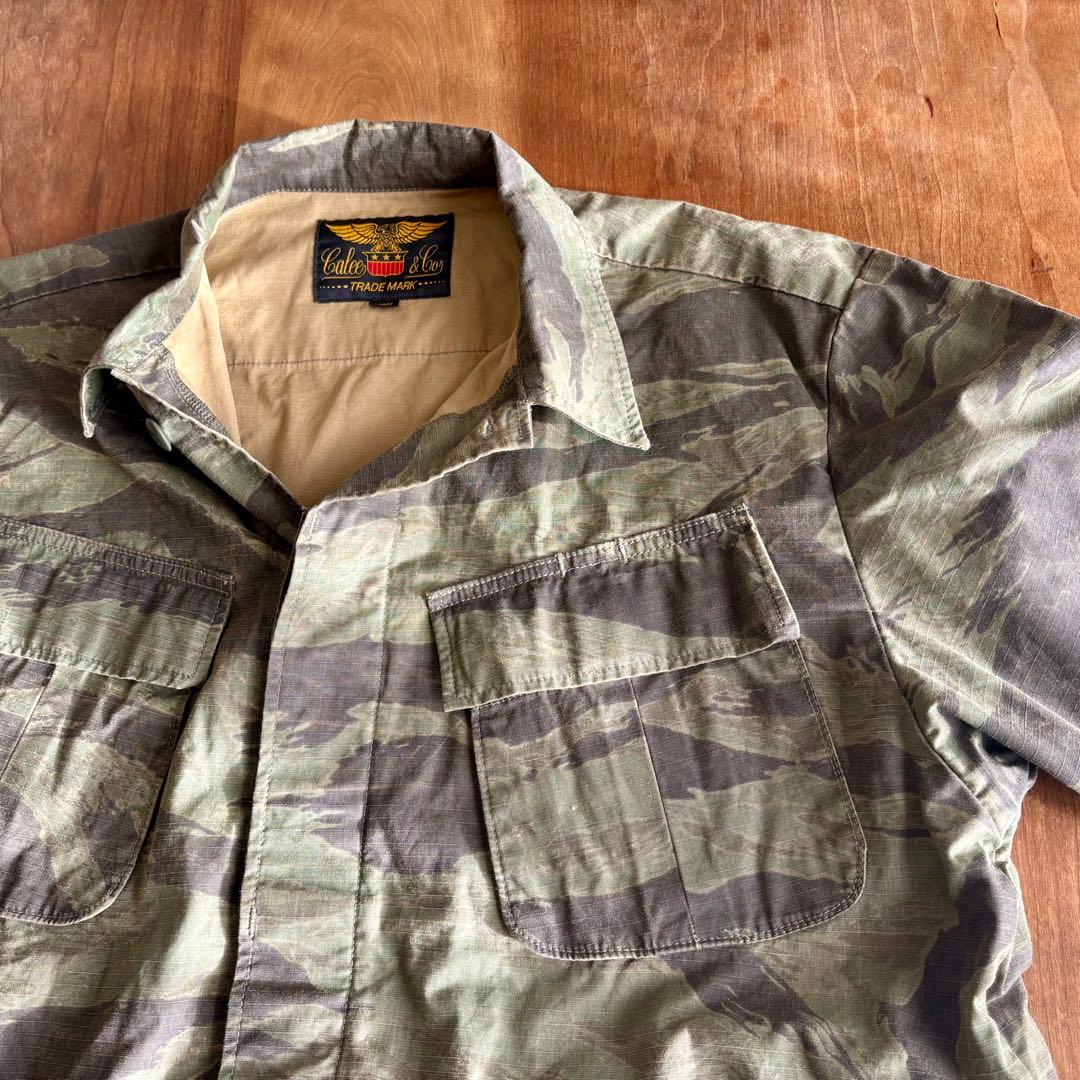 CALEE Tiger camo military jacket Lサイズ