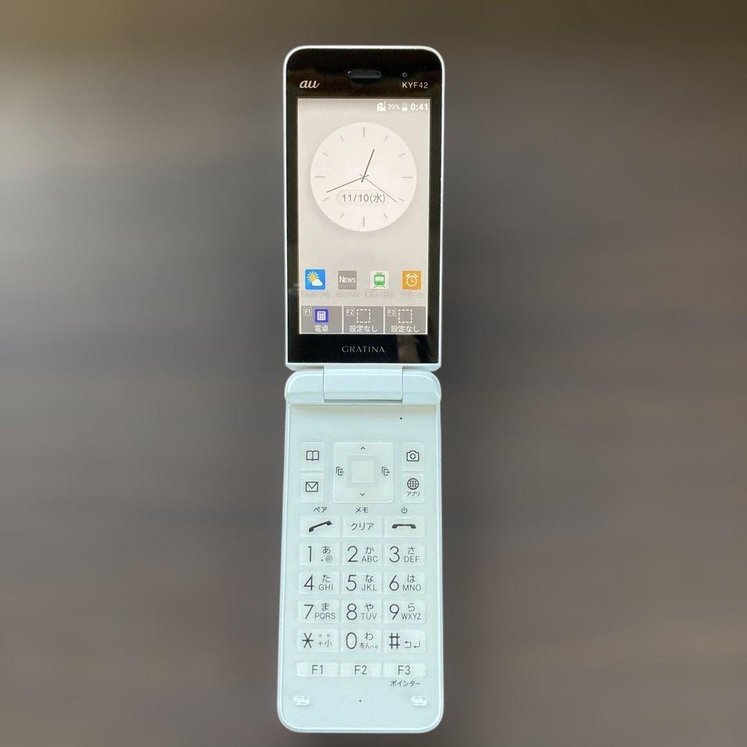 【SIMロック解除済】au GRATINA KYF42(箱・取説付)ホワイト