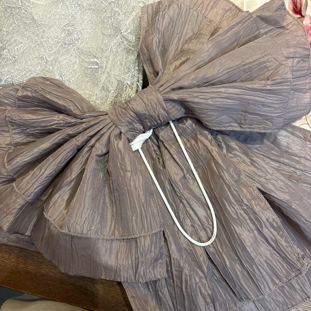 GRL グレイル　浴衣+帯留+兵児帯セット　ダリア柄　花柄　白　tu1496