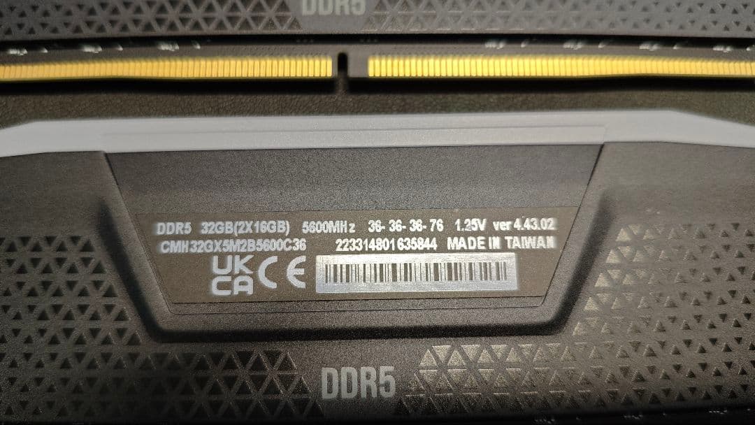 ■CORSAIR■DDR5 32GB (2x16GB) 5600MHz ARGB