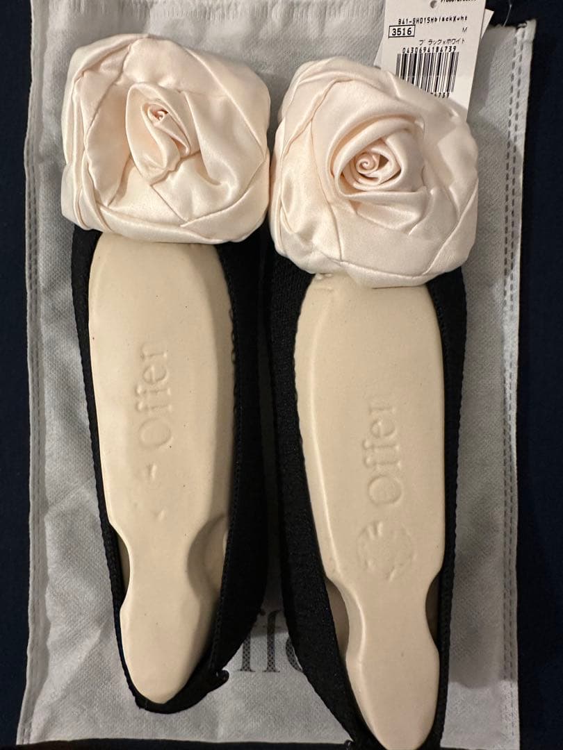 (新品ノベルティ付き)Bibiy×offen☆ローズモチーフフラットシューズ