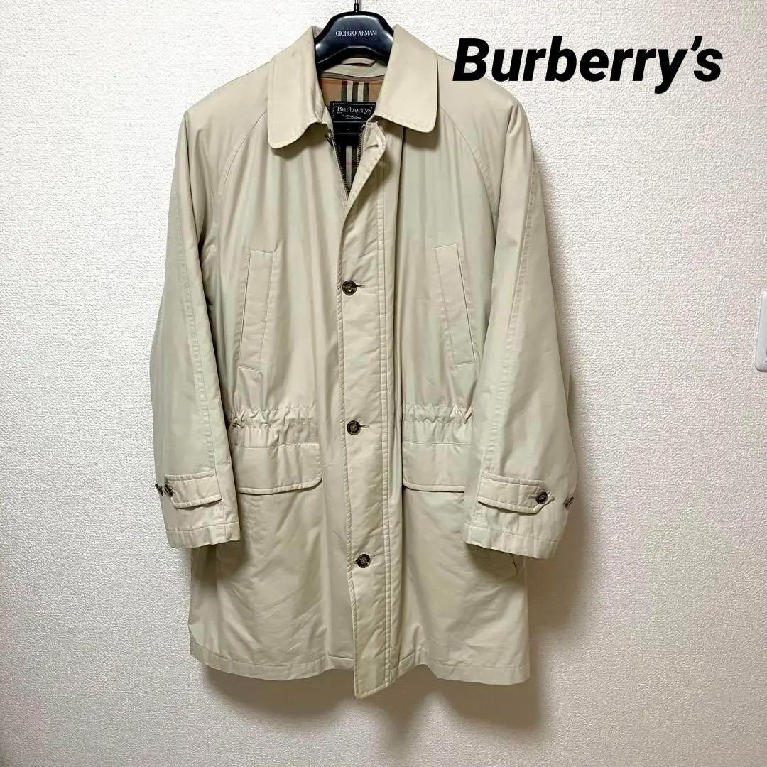 バーバリー モッズコート ダウンライナー付 裏ノバチェック メンズM ベージュ