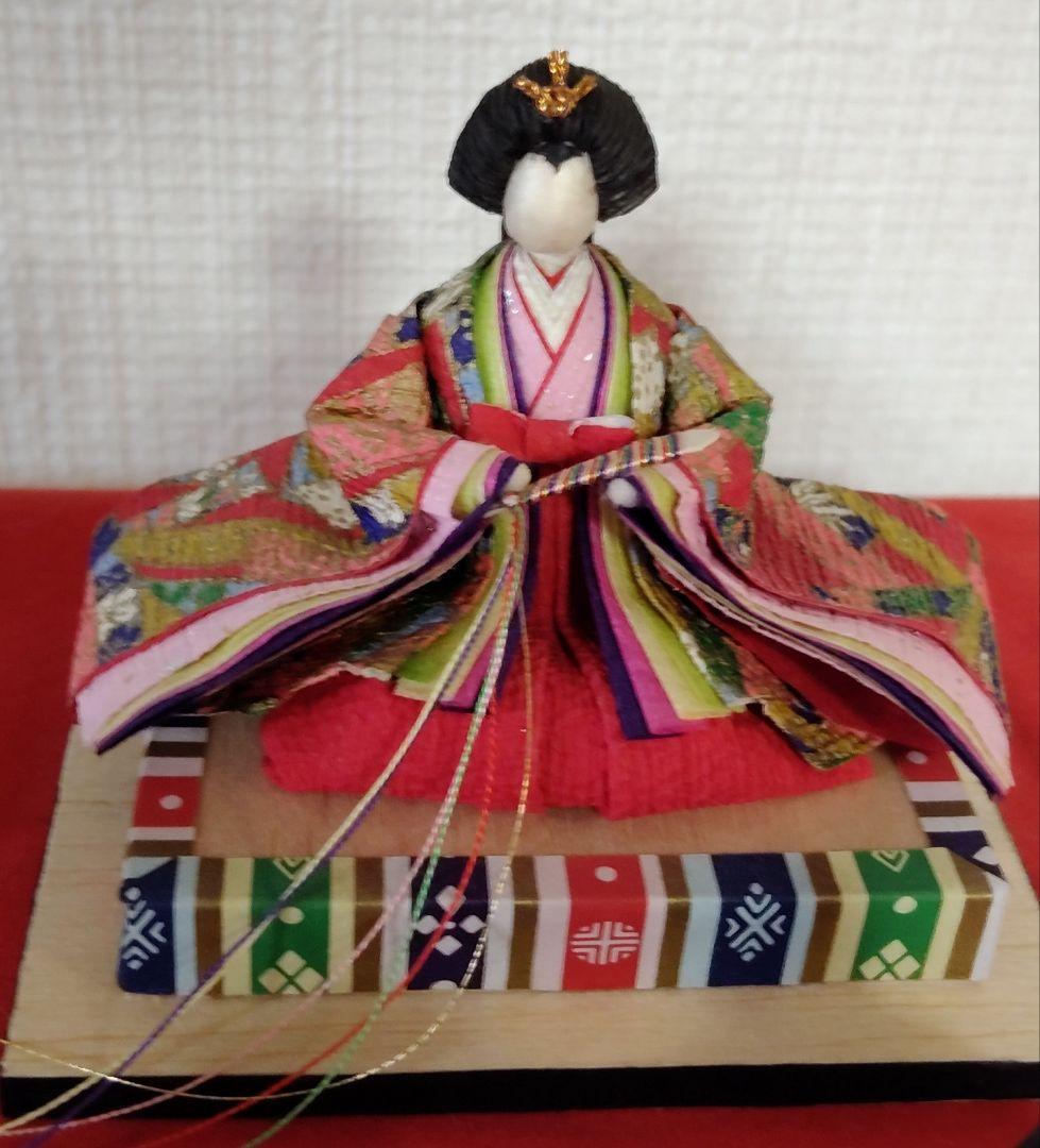 「職人技 」和紙製 雛人形　五段飾り　千代紙　コンパクト　雛飾り ひな祭り
