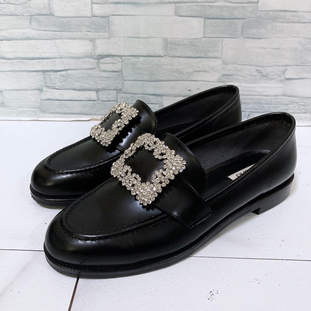 極美品 OHGA オオガ オーガ ビジューローファー 2way ブラック 24