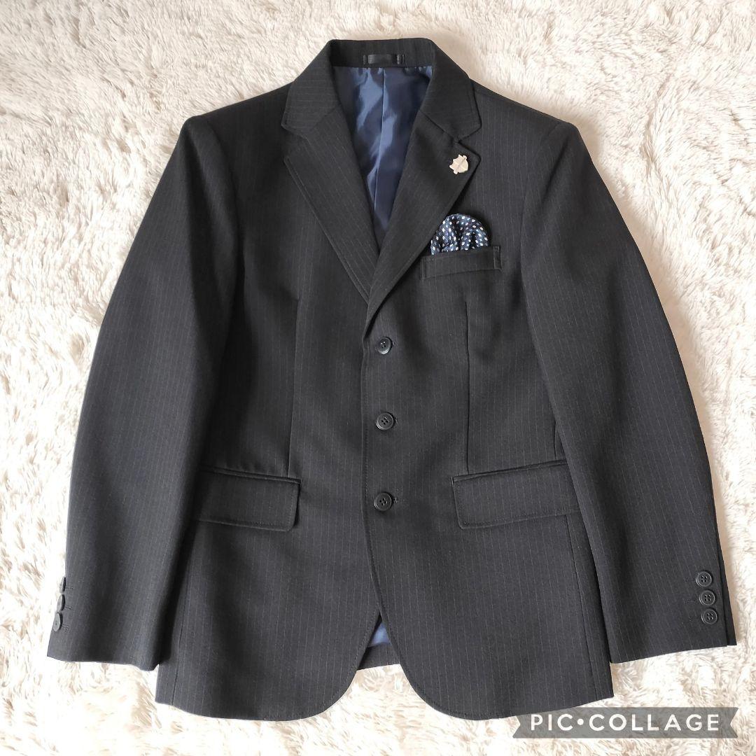 【極美品】ミチコロンドン 男の子フォーマルスーツ 150｜卒服 6点セット黒